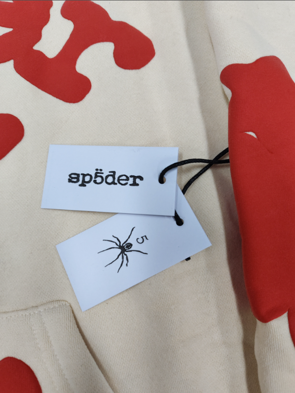 Tan / Red Star Sp5der Hoodie