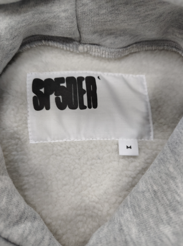 Grey / Black Star Sp5der Hoodie