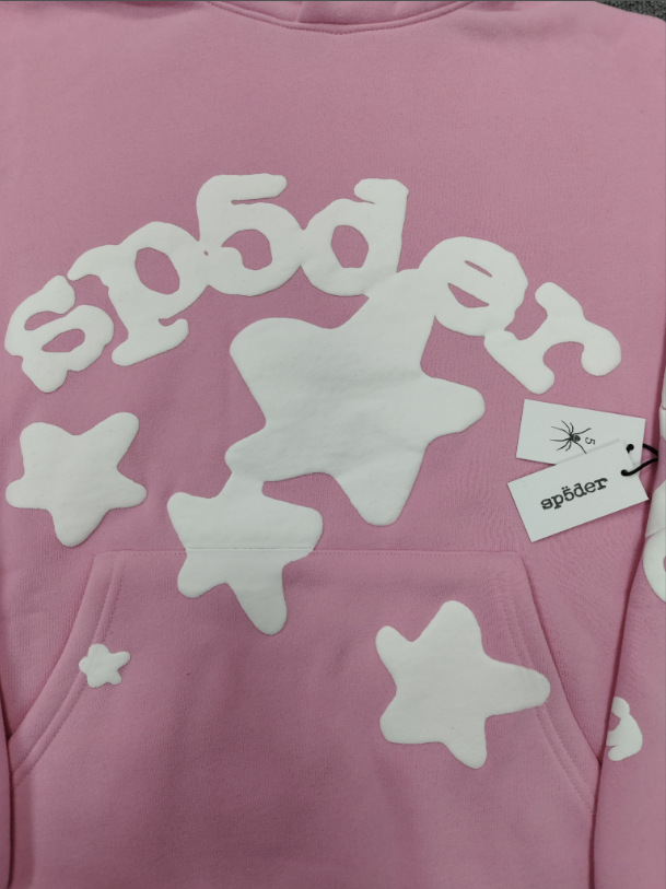 Light Pink / White Star Spider Hoodie