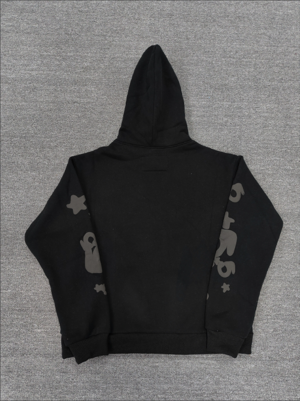 Black / Grey Star Sp5der Hoodie