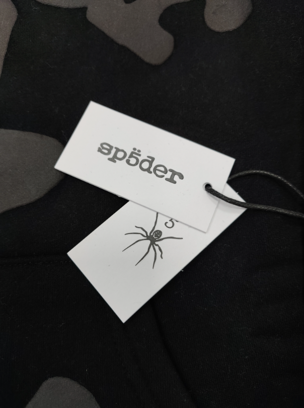 Black / Grey Star Sp5der Hoodie