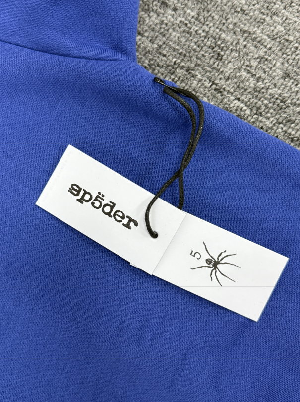 Blue / Light Blue Star Sp5der Hoodie