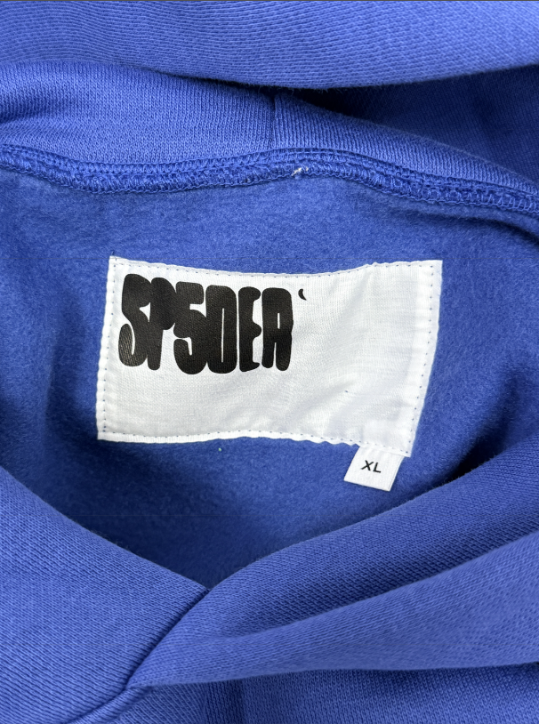 Blue / Light Blue Star Sp5der Hoodie