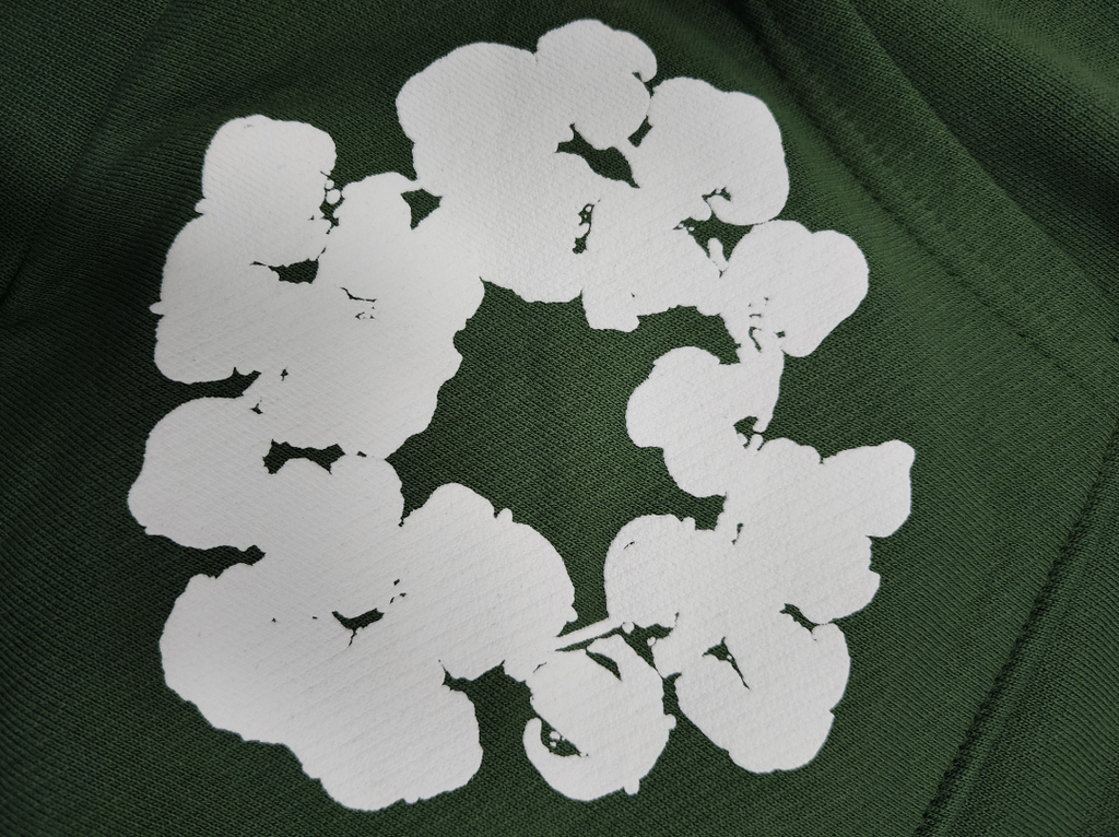 Green / White Denim Tears Hoodie