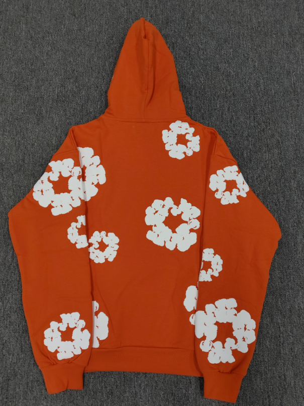 Orange / White Denim Tears Hoodie