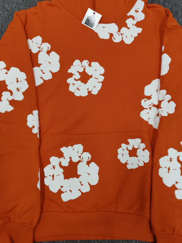 Orange / White Denim Tears Hoodie
