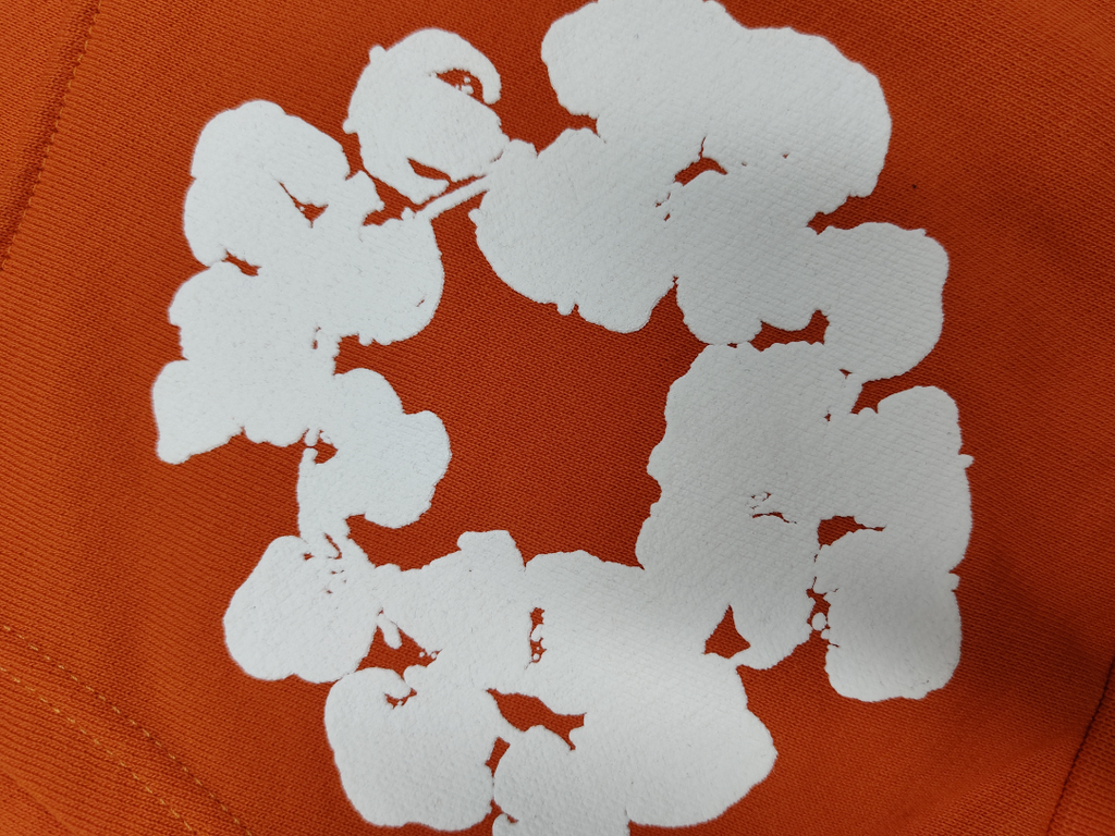 Orange / White Denim Tears Hoodie
