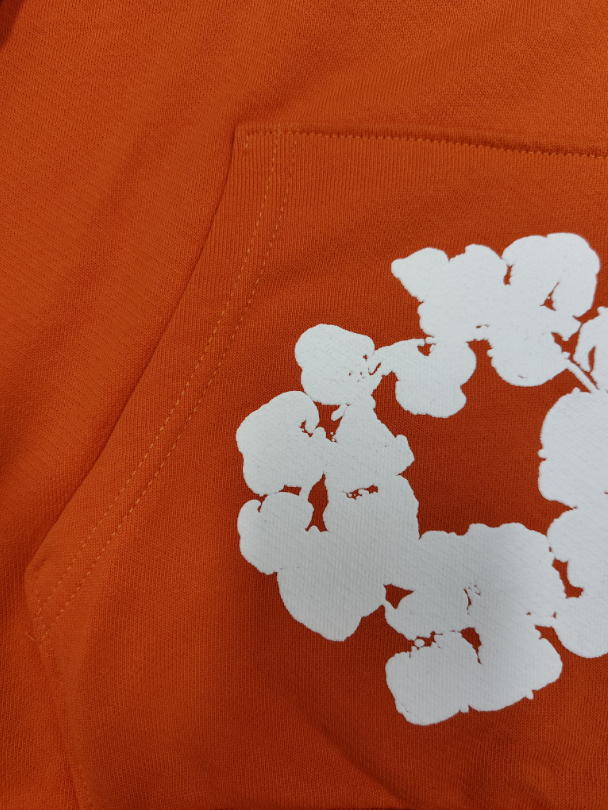 Orange / White Denim Tears Hoodie