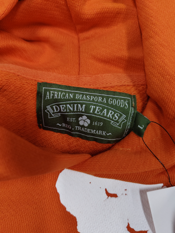 Orange / White Denim Tears Hoodie