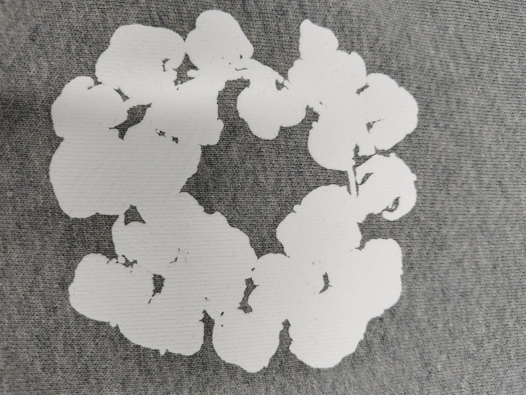 Grey / White Denim Tears Hoodie