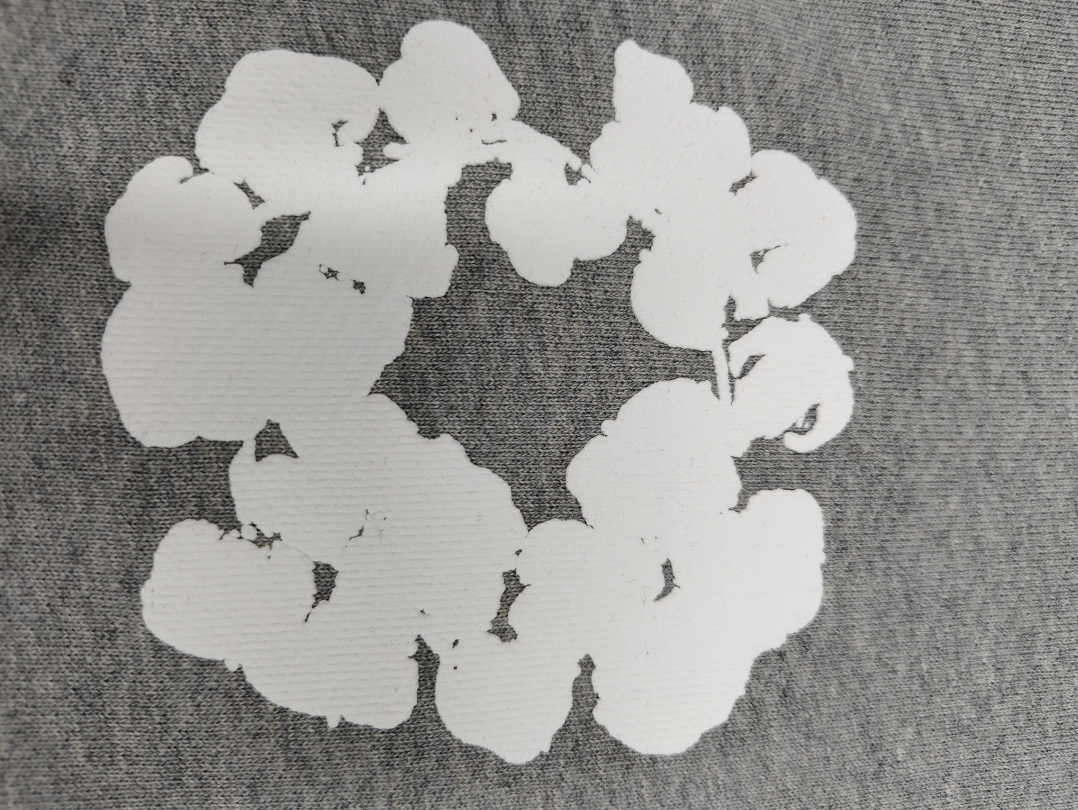 Grey / White Denim Tears Hoodie