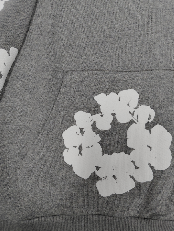 Grey / White Denim Tears Hoodie