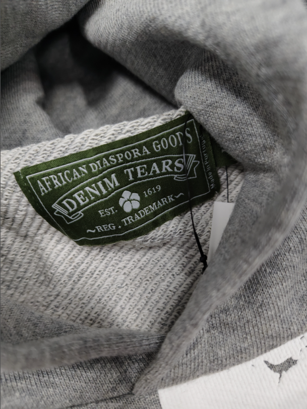 Grey / White Denim Tears Hoodie