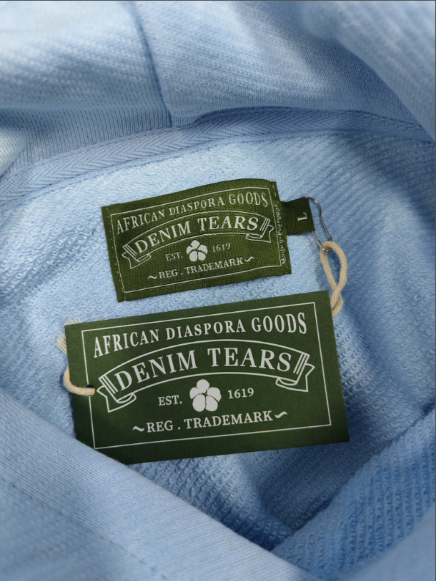 Light Blue / White Denim Tears Hoodie
