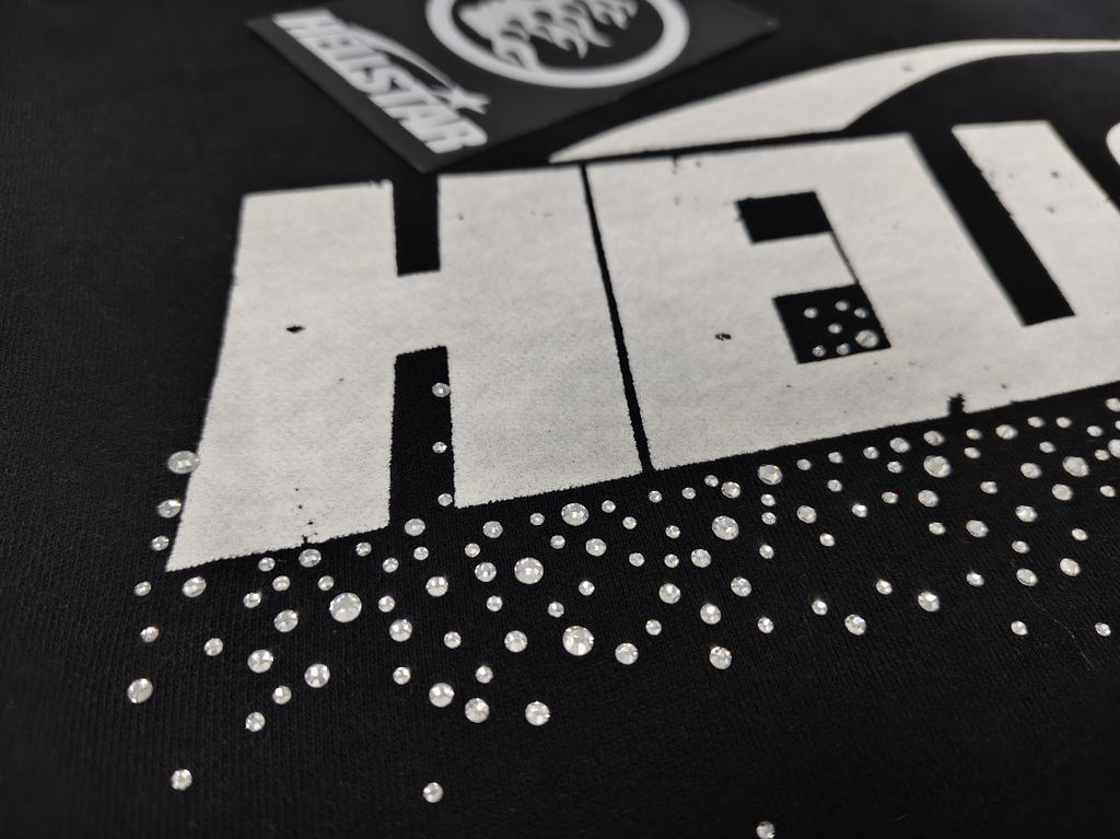 Black / White Crystal Hellstar Hoodie
