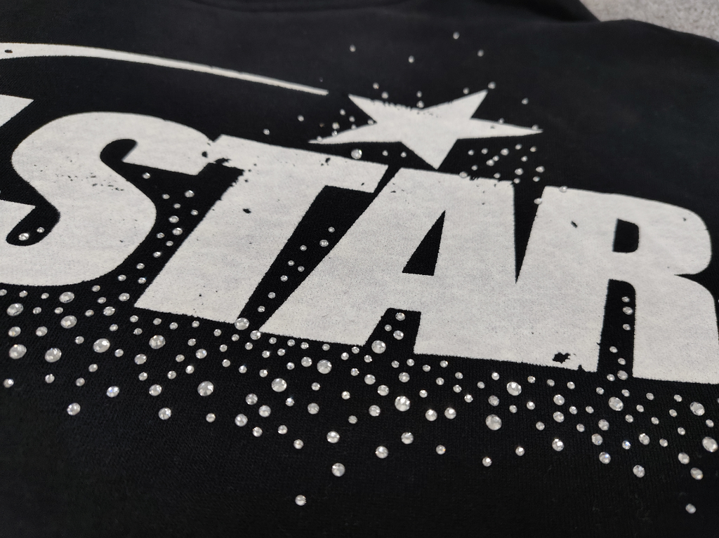 Black / White Crystal Hellstar Hoodie