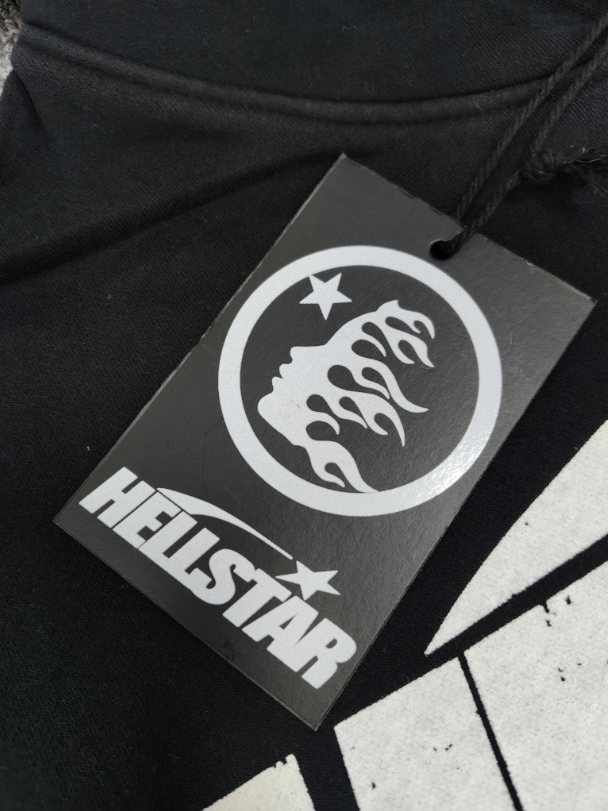 Black / White Crystal Hellstar Hoodie