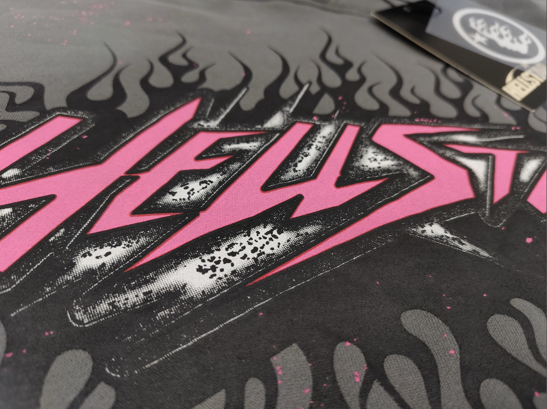 Grey / Pink Hellstar El3c Hoodie
