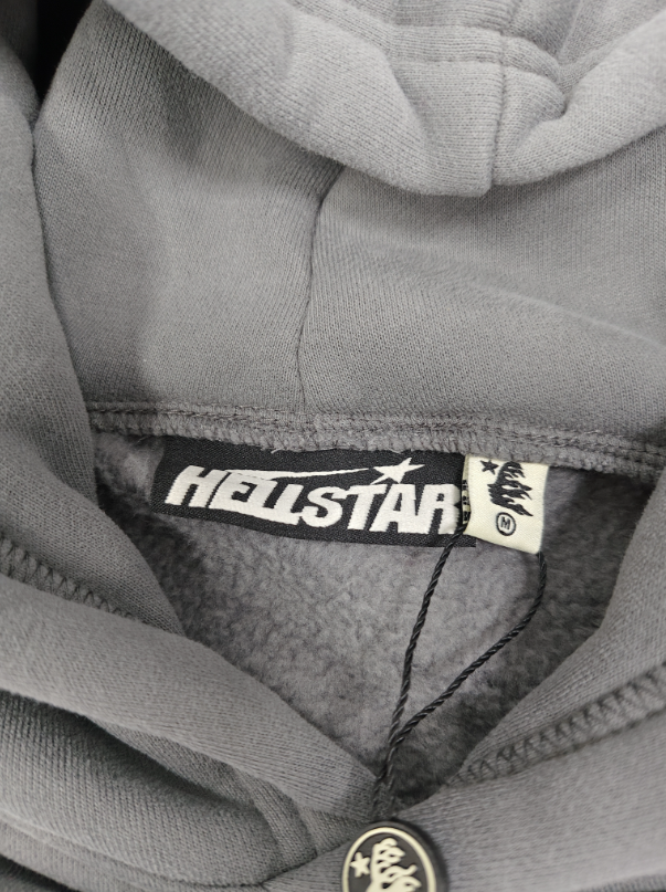 Grey / Pink Hellstar El3c Hoodie