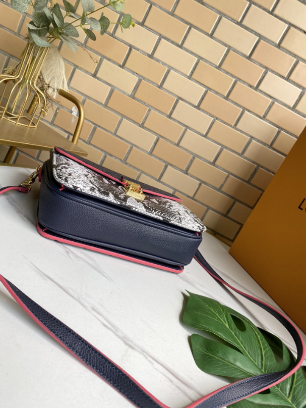 319 LV Purse Blue Snake Skin