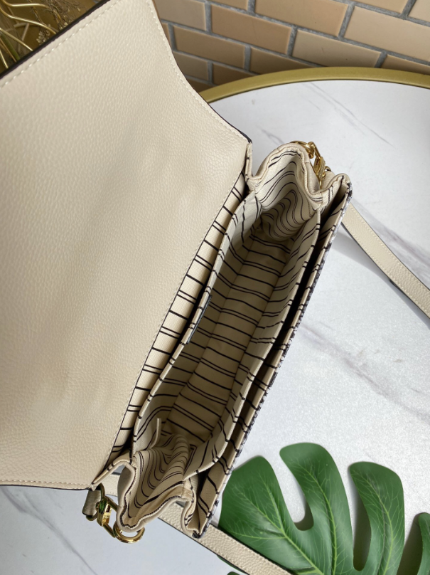 318 LV Purse Cream Snake Skin