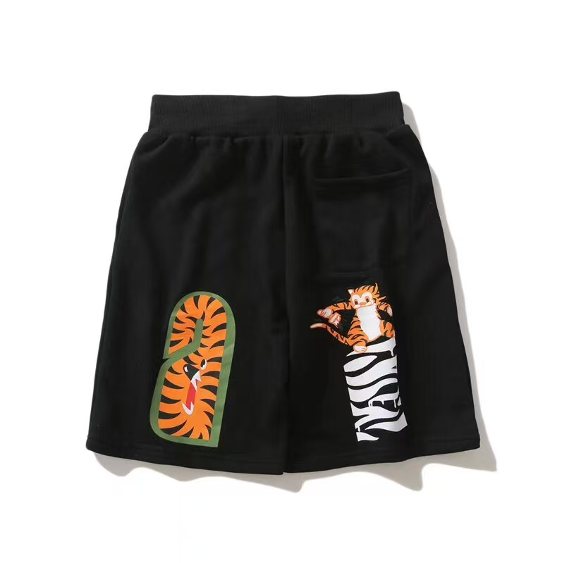 # Solid color tiger head Bape Brand Shorts