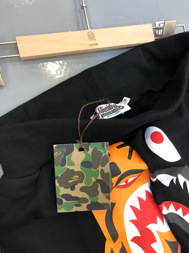 # Solid color tiger head Bape Brand Shorts